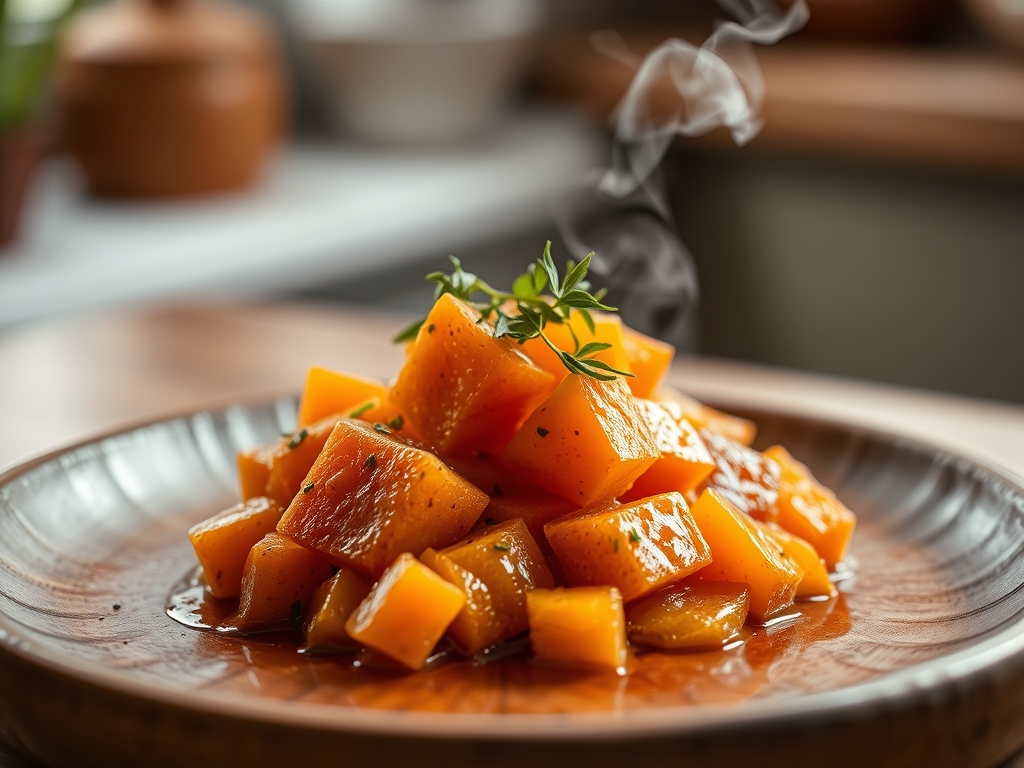 Freshly prepared butternut and sweet potato recipes