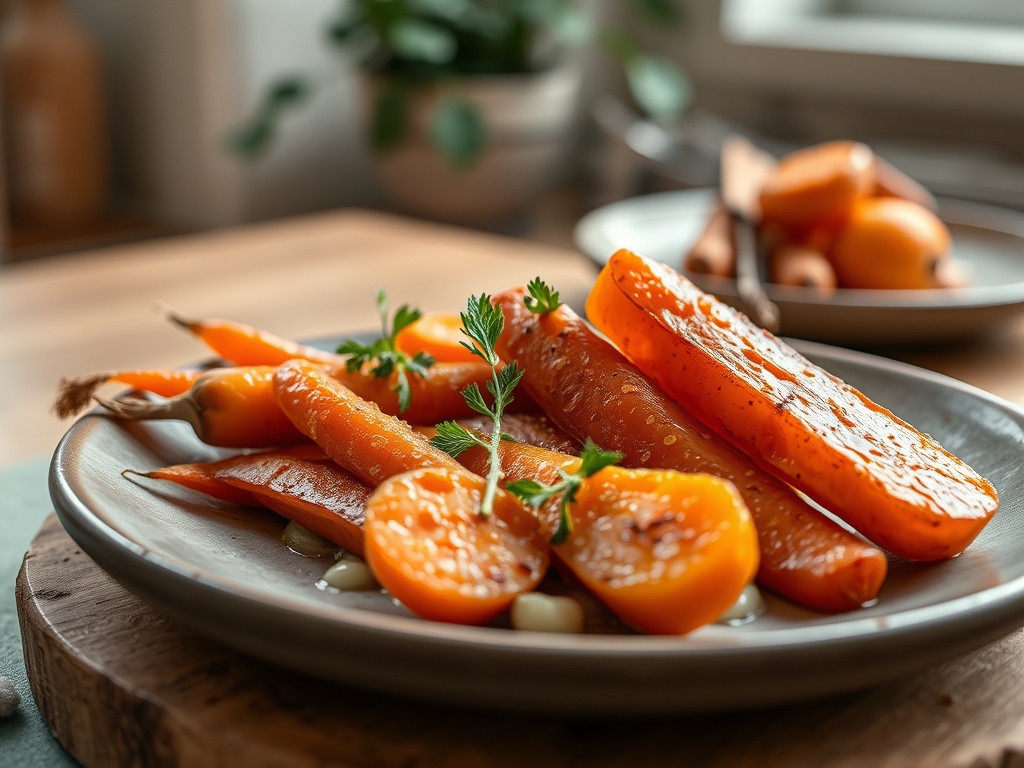 Freshly prepared carrots and sweet potato recipes