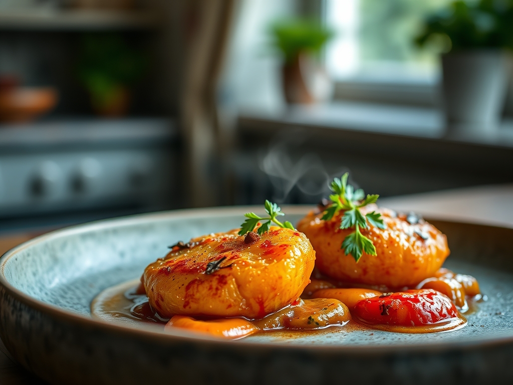 Freshly prepared chicken recipes tomato