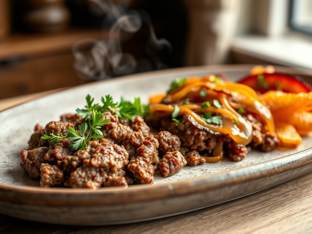 Freshly prepared different ground beef recipes