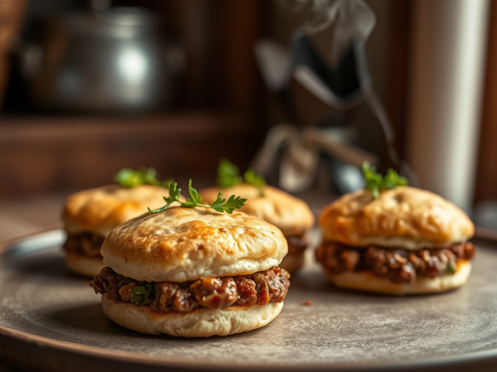 Freshly prepared ground beef recipes biscuits
