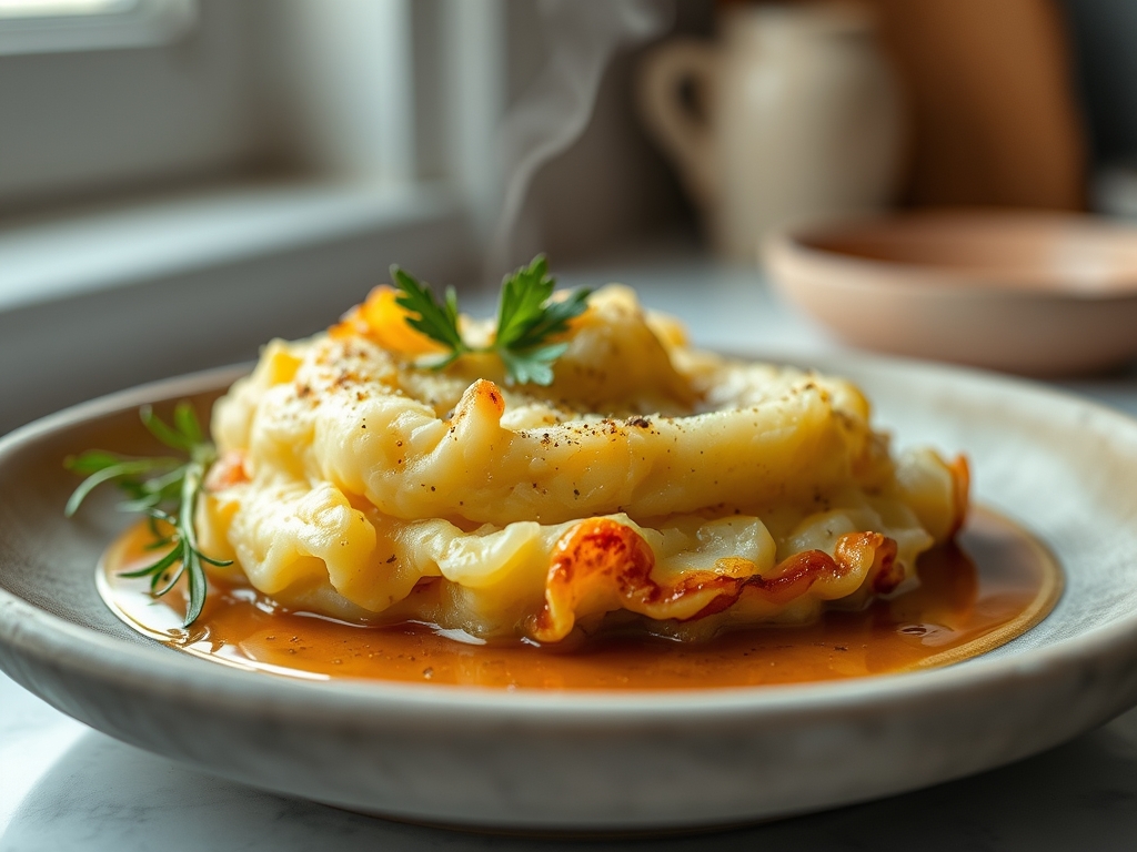 Freshly prepared mashed potato recipes with skin
