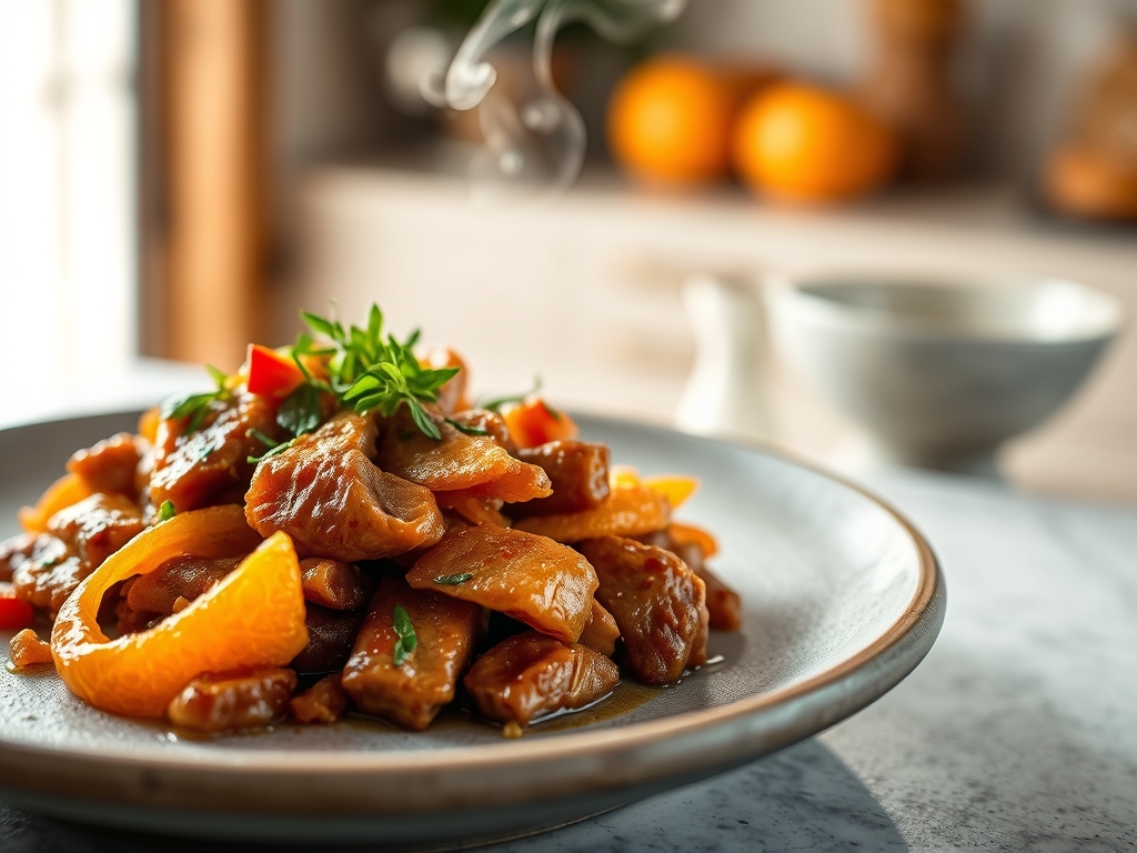 Freshly prepared orange beef recipes