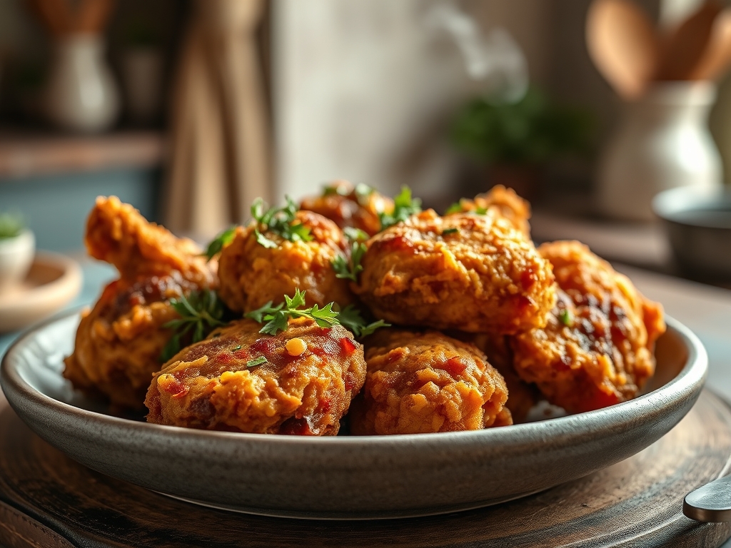 Freshly prepared oven baked fried chicken recipes