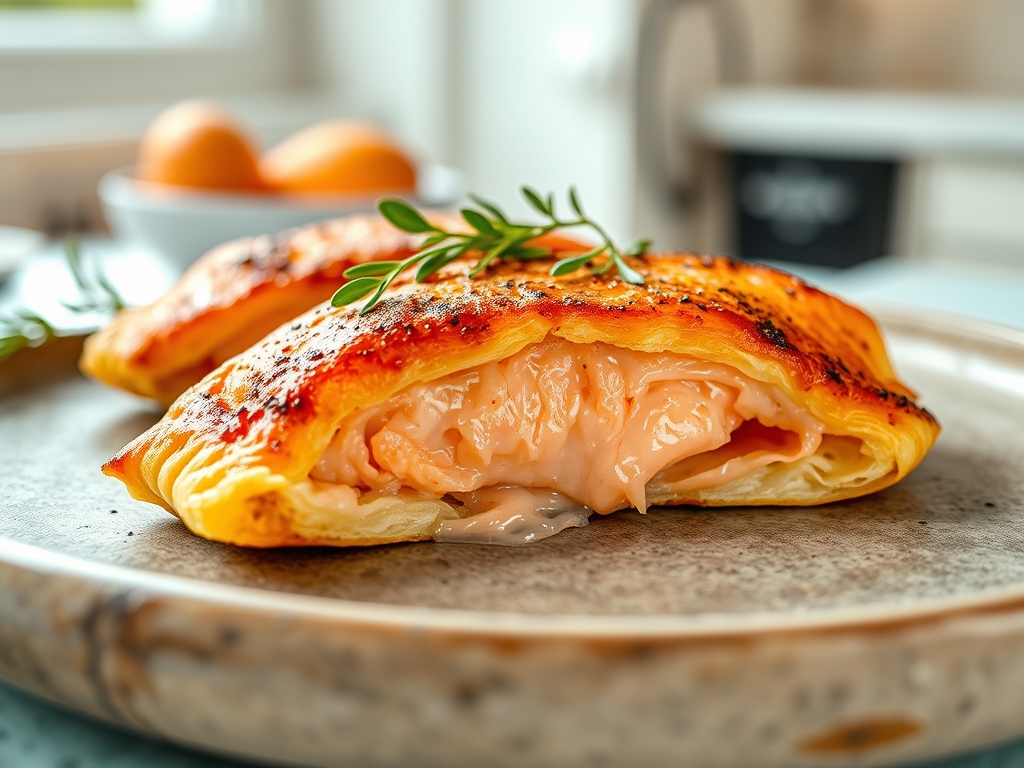 Freshly prepared puff pastry salmon recipes