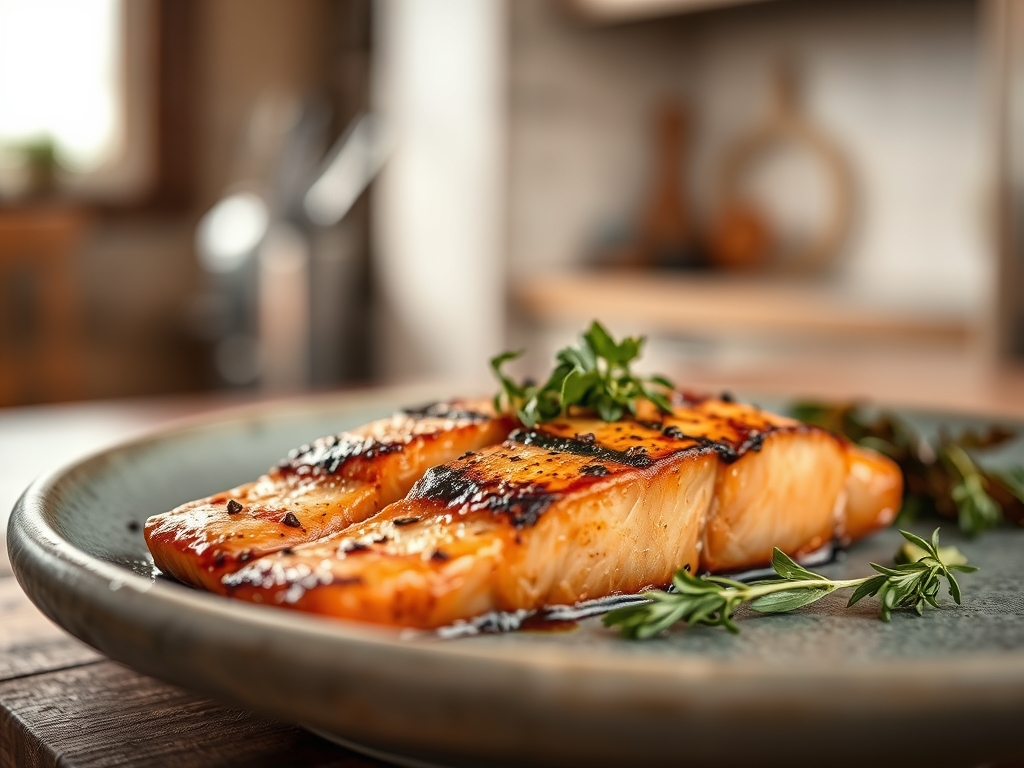 Freshly prepared red salmon recipes grill