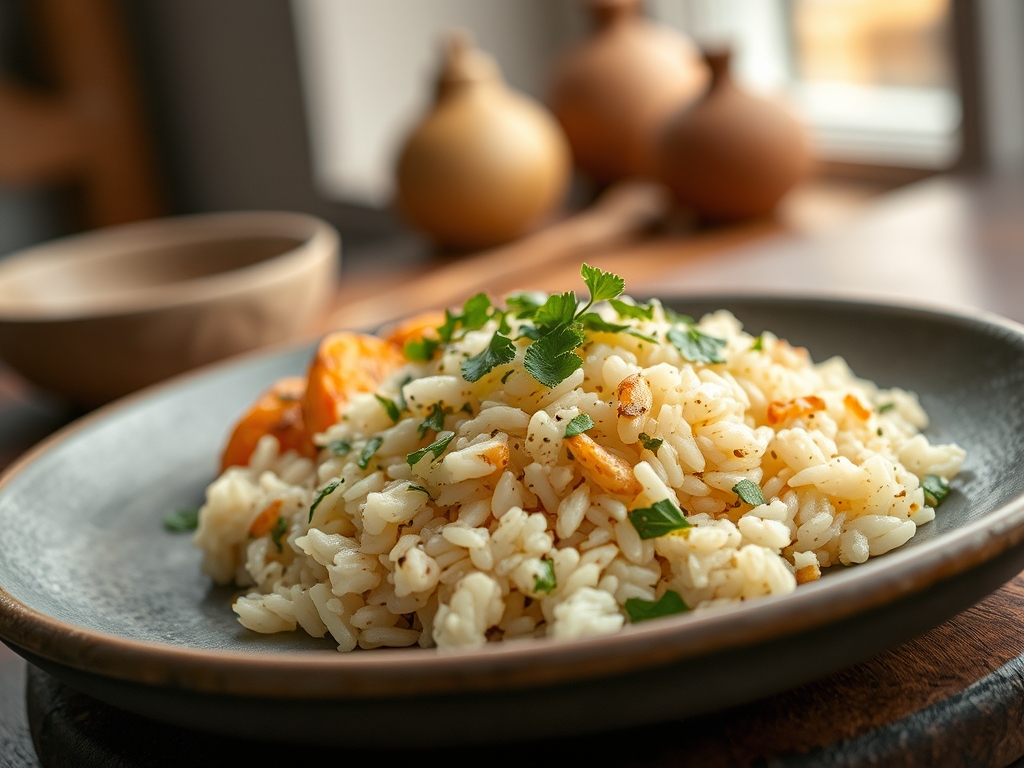 Freshly prepared rice potato recipes