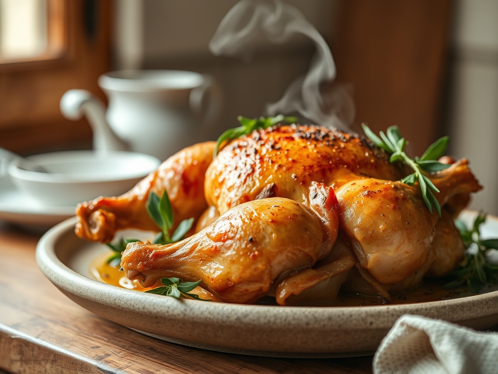 Freshly prepared whole oven chicken recipes